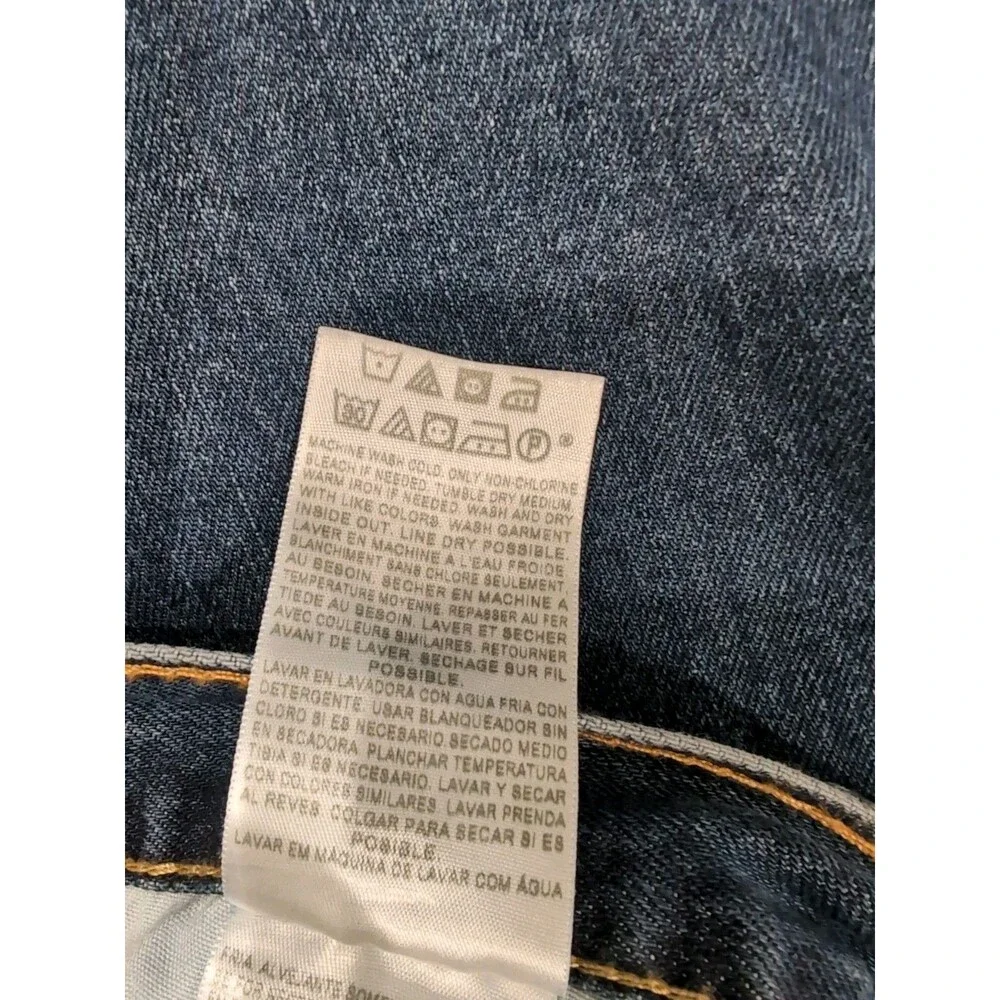 LEVI'S 505 MEN'S BLUE JEANS Regular Straight  in Size 42X32 Dark Wash EUC